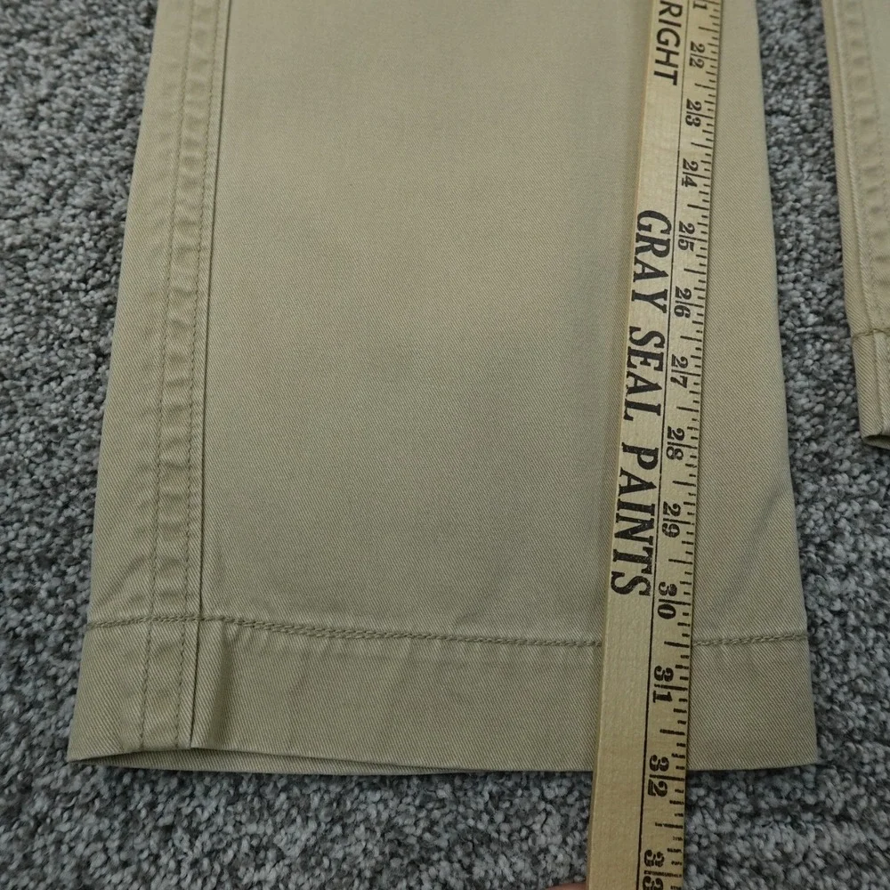 American Eagle Pants Mens 32X32 Beige Tan Brown Khaki Chino Trouser Flat Front